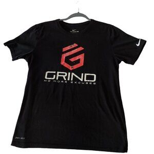 Nike Men's Grind No More Excuses Graphic T-Shirt-Black size M
